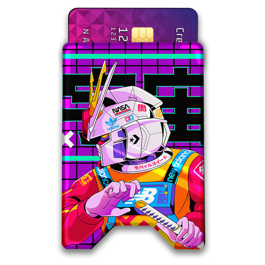 Samurai Mech Plexi Glass Acrylic Backed 3D Printed Ultra Slim and Compact Wallet
