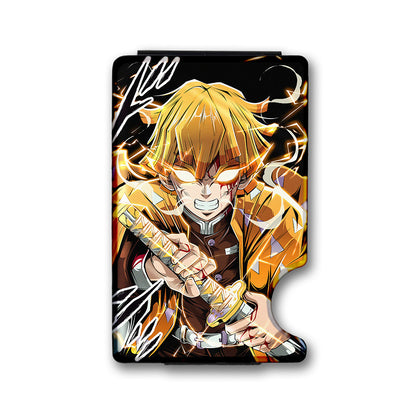 Sleepy Lightning Plexi Glass Acrylic Backed Metal Wallet