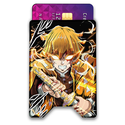 Sleepy Lightning Plexi Glass Acrylic Backed 3D Printed Ultra Slim and Compact Wallet