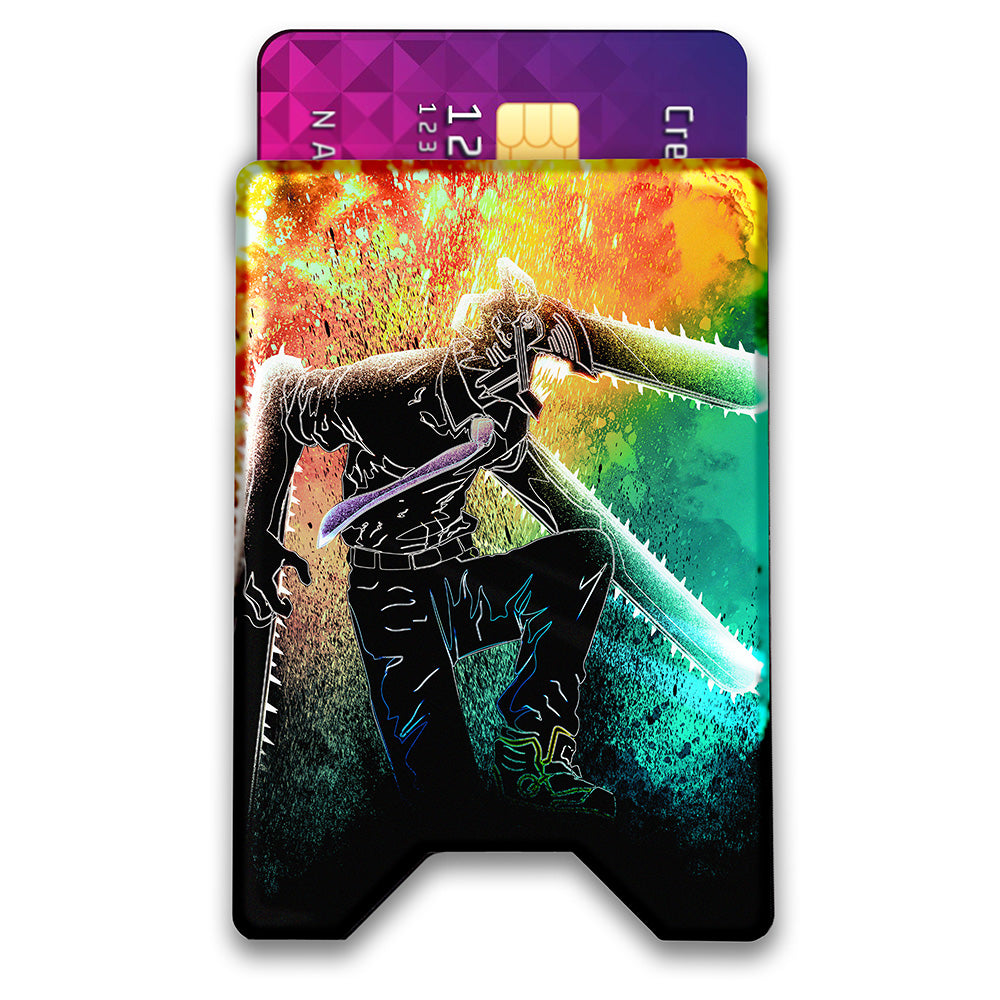 Soul of the Chainsaw Plexi Glass Acrylic Backed 3D Printed Ultra Slim and Compact Wallet