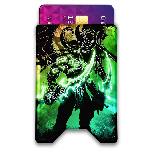 Soul of the Dark Elf Plexi Glass Acrylic Backed 3D Printed Ultra Slim and Compact Wallet