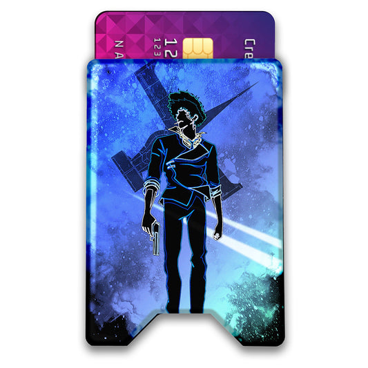 Soul of the Galaxy Cowboy Plexi Glass Acrylic Backed 3D Printed Ultra Slim and Compact Wallet