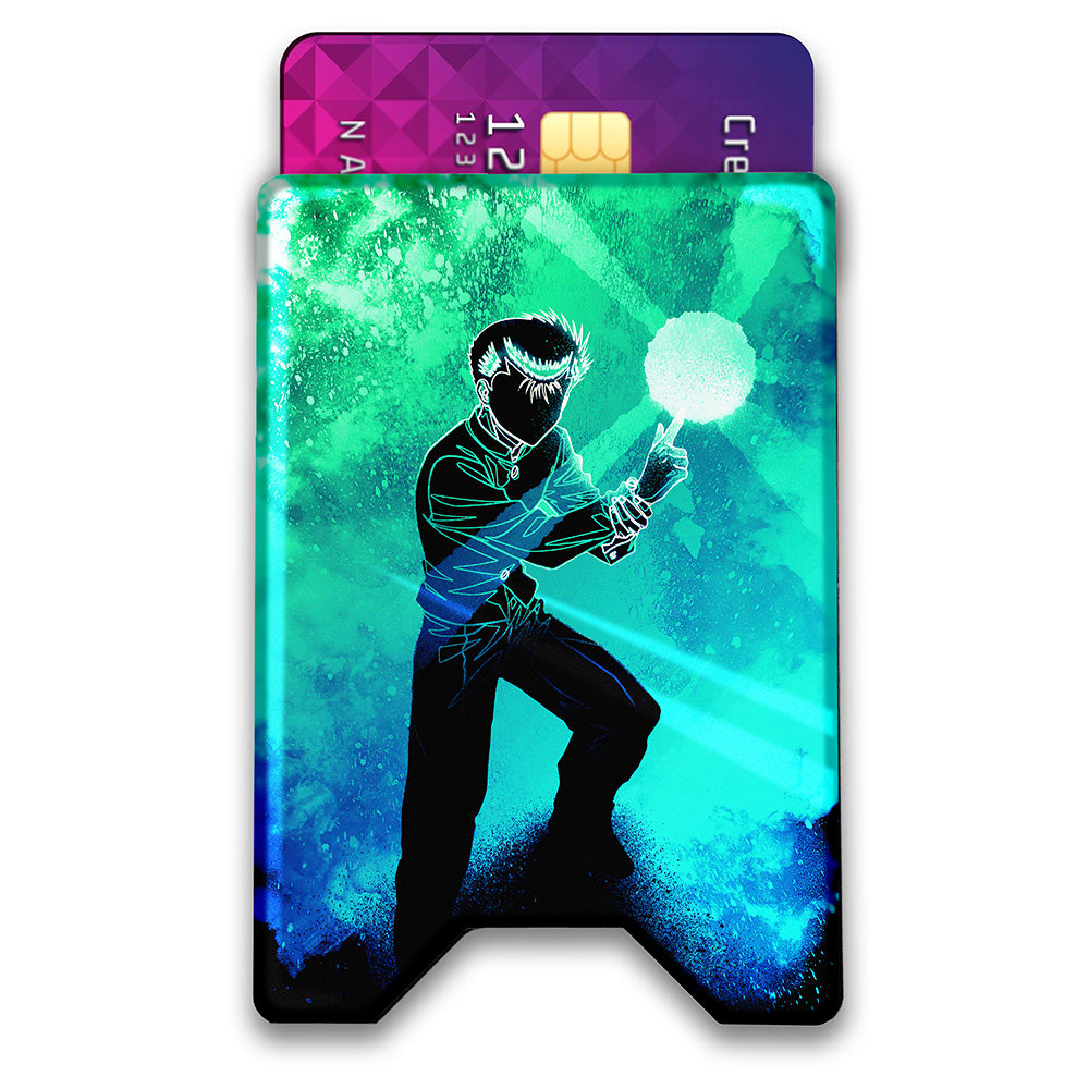 Soul of the Green Detective Plexi Glass Acrylic Backed 3D Printed Ultra Slim and Compact Wallet