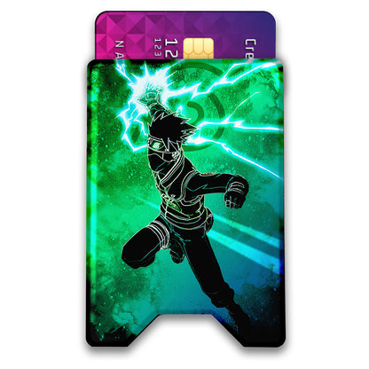 Soul of the Green Lightning Plexi Glass Acrylic Backed 3D Printed Ultra Slim and Compact Wallet