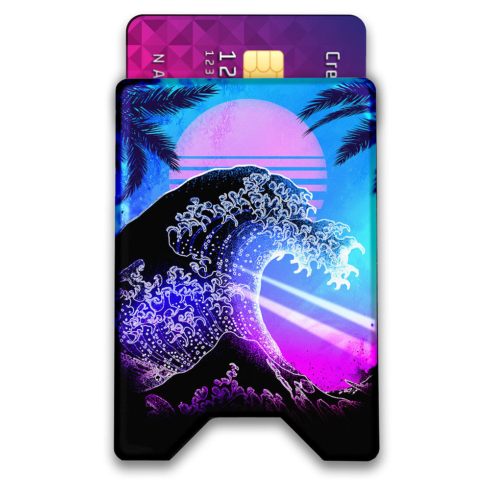 Soul of the Retrowave Side Plexi Glass Acrylic Backed 3D Printed Ultra Slim and Compact Wallet