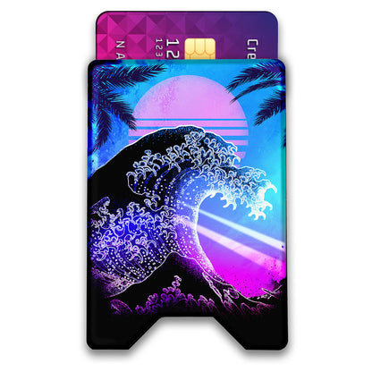Soul of the Retrowave Side Plexi Glass Acrylic Backed 3D Printed Ultra Slim and Compact Wallet