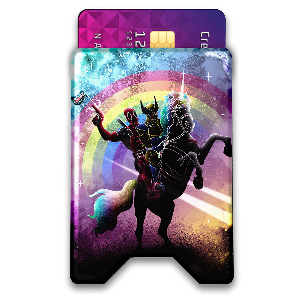 Soul of the Super Unicorn Plexi Glass Acrylic Backed 3D Printed Ultra Slim and Compact Wallet
