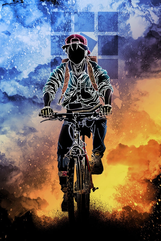 Soul of the Golden Cyclist Plexi Glass Wall Art