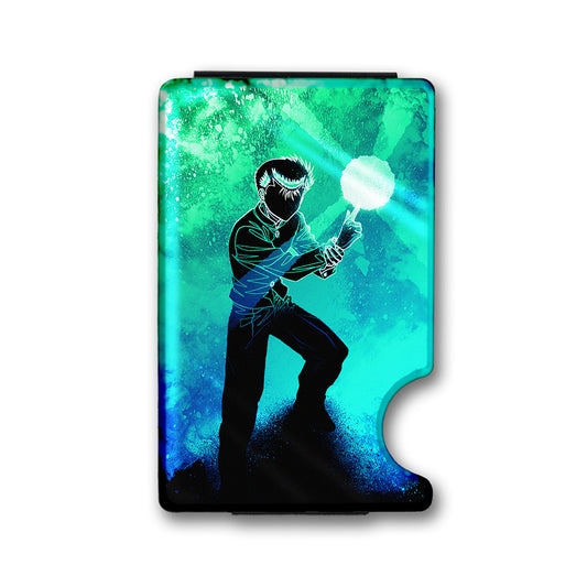 Soul of the Green Detective Plexi Glass Acrylic Backed Metal Wallet