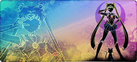 Soul of the Moon and the Cat X-Large Mouse Pad