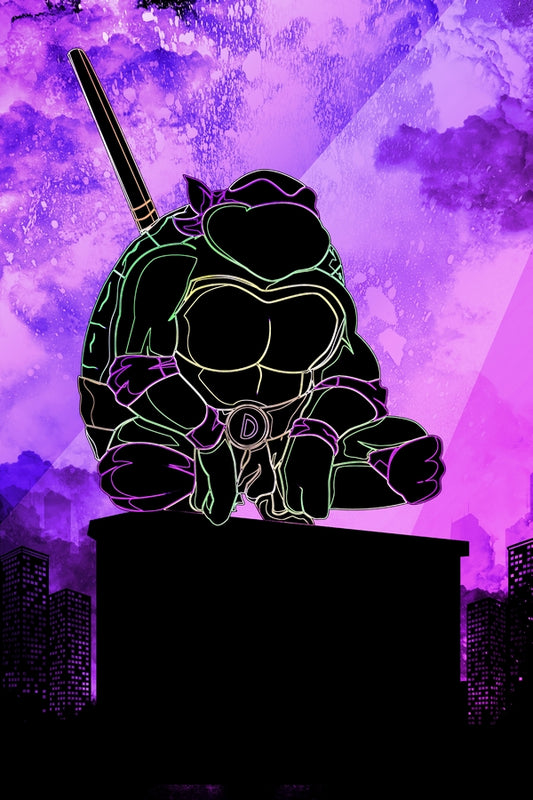Soul of the Purple Turtle Plexi Glass Wall Art