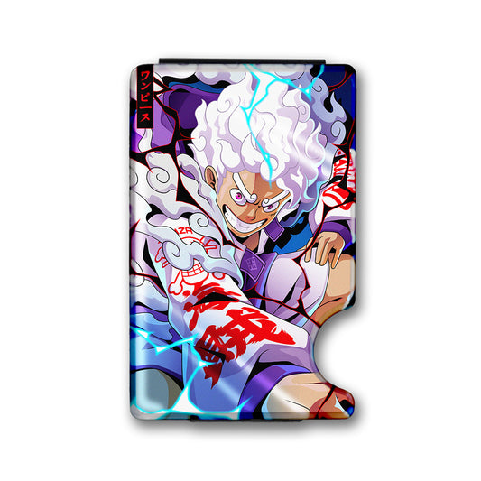 Stormy Blue Plexi Glass Acrylic Backed Metal Wallet