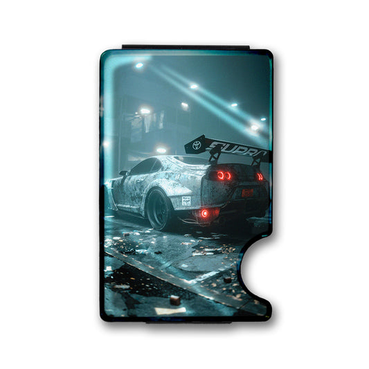 Supra Fast Plexi Glass Acrylic Backed Metal Wallet