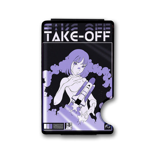 Take-off Plexi Glass Acrylic Backed Metal Wallet