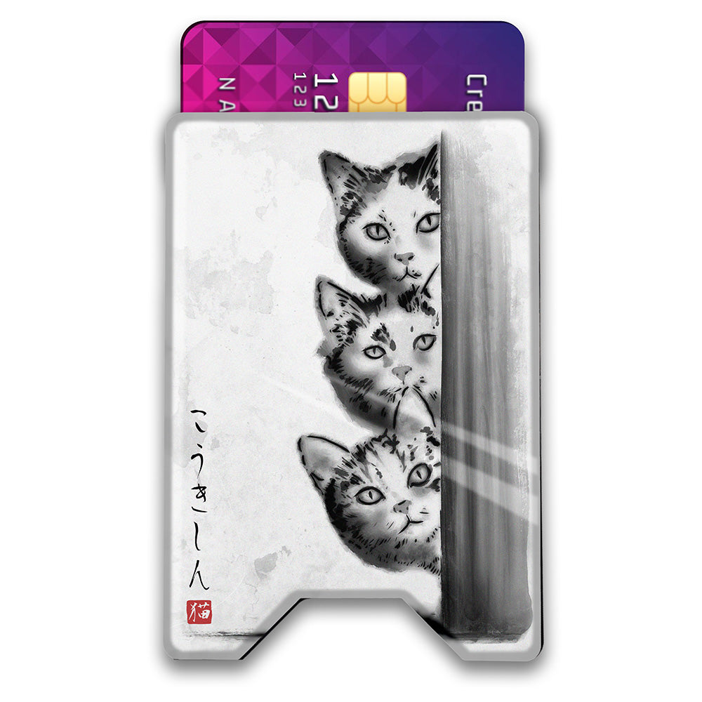 The Curious Three Plexi Glass Acrylic Backed 3D Printed Ultra Slim and Compact Wallet