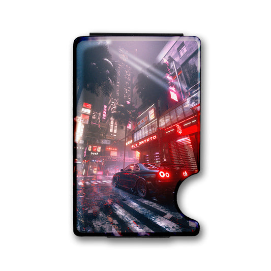 Through the Past Plexi Glass Acrylic Backed Metal Wallet