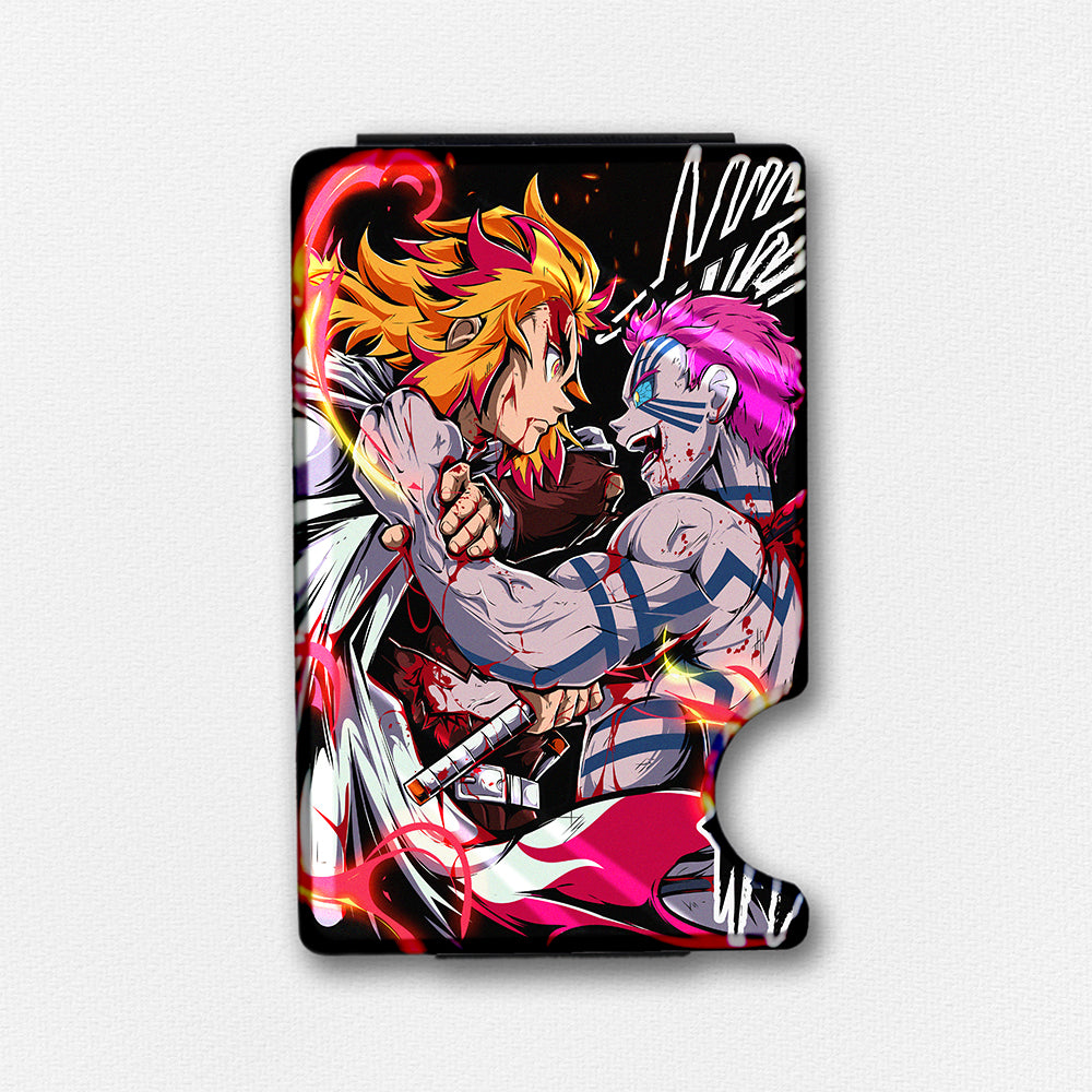 Two Warriors Plexi Glass Acrylic Backed Metal Wallet