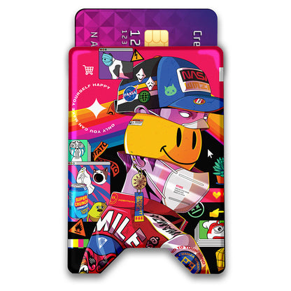 Smiling Plexi Glass Acrylic Backed 3D Printed Ultra Slim and Compact Wallet