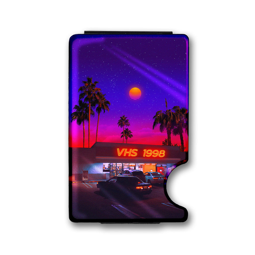 VHS 1998 Plexi Glass Acrylic Backed Metal Wallet