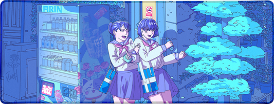 Walking Home Together Large Mouse Pad