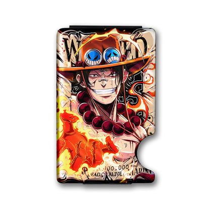 Wanted Fire Plexi Glass Acrylic Backed Metal Wallet