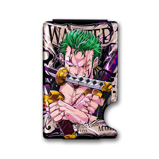 Wanted Pirate Hunter Plexi Glass Acrylic Backed Metal Wallet