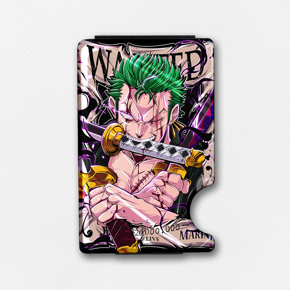 Wanted Pirate Hunter Plexi Glass Acrylic Backed Metal Wallet