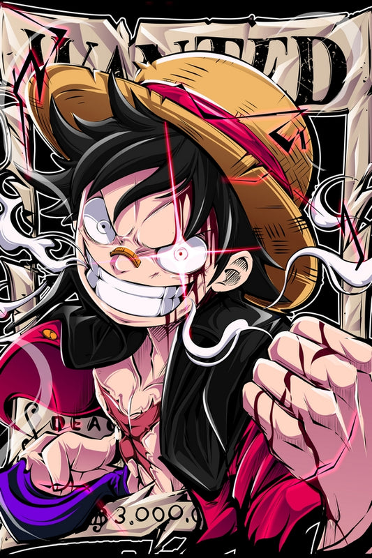 Wanted Straw Hat Pirate Plexi Glass Wall Art