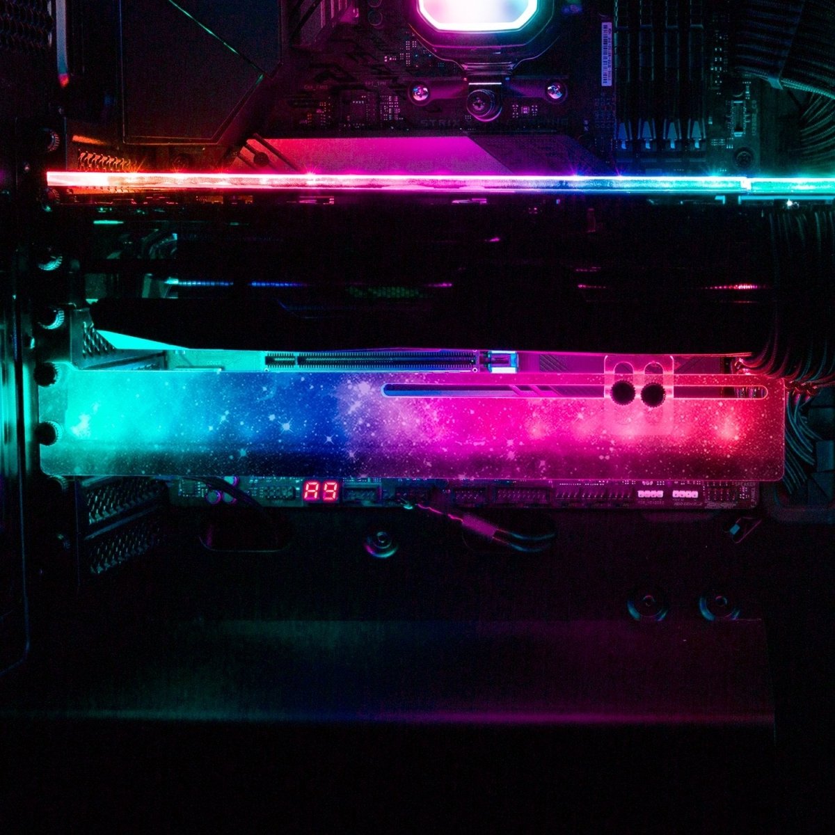 Black Space RGB GPU Support Bracket - V1Tech – V1 Tech