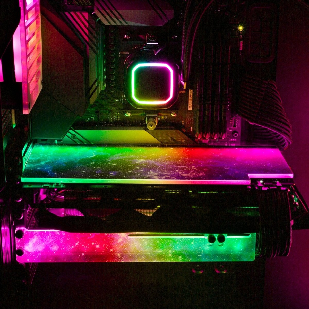 'Blue Space' Custom Design RGB GPU Backplate by V1 Tech | Tailored To ...