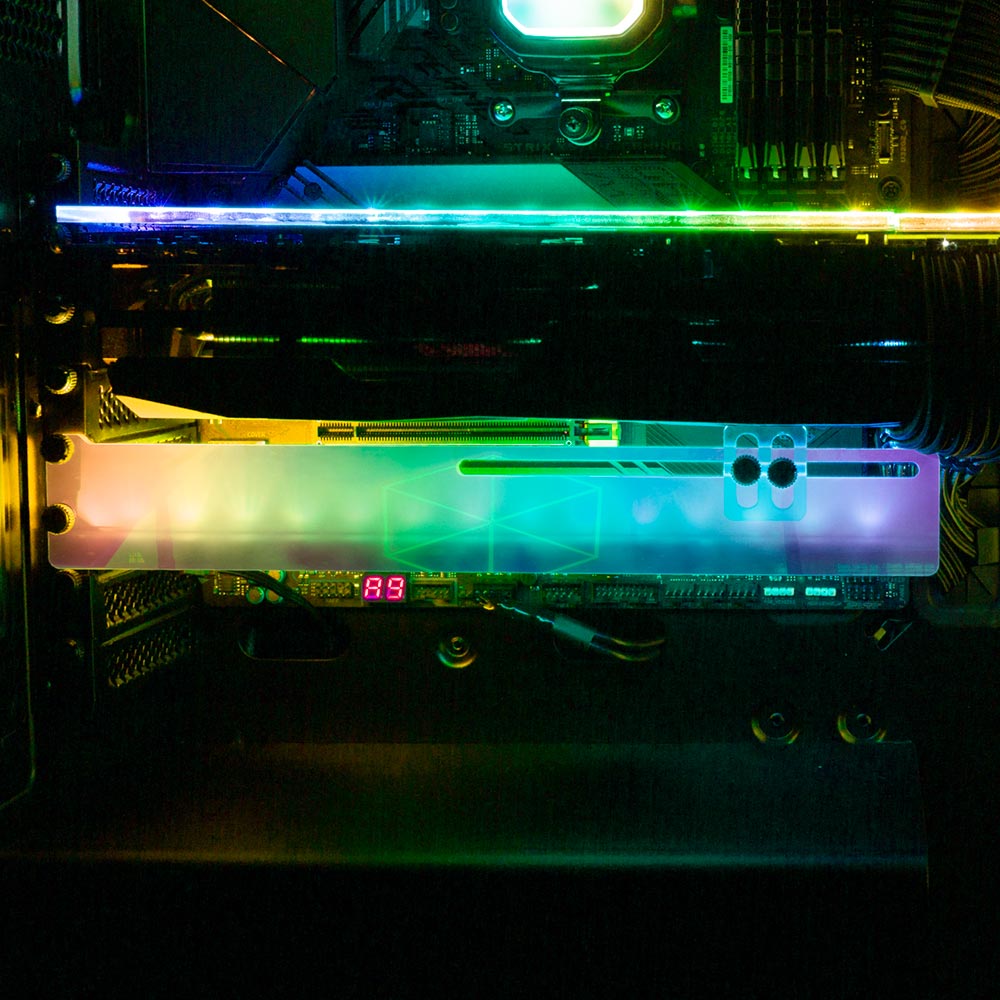 Care Too Much RGB GPU Support Bracket - The Dizzy Viper - V1Tech – V1 Tech