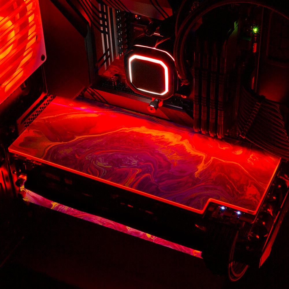 Colorburst RGB GPU Backplate - Geoglyser - V1Tech