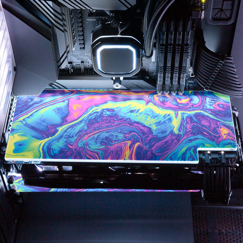 Colorburst RGB GPU Backplate - Geoglyser - V1Tech