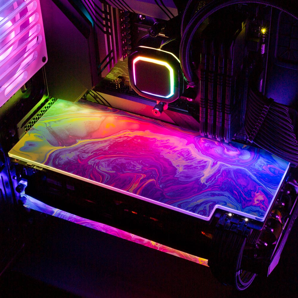 Colorburst RGB GPU Backplate - Geoglyser - V1Tech