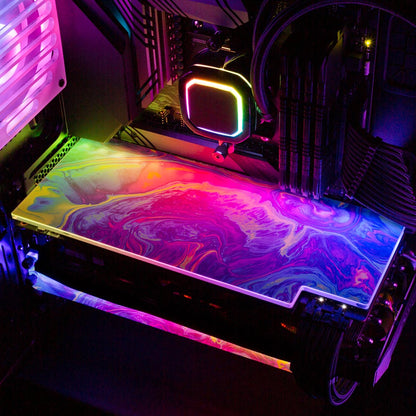 Colorburst RGB GPU Backplate - Geoglyser - V1Tech