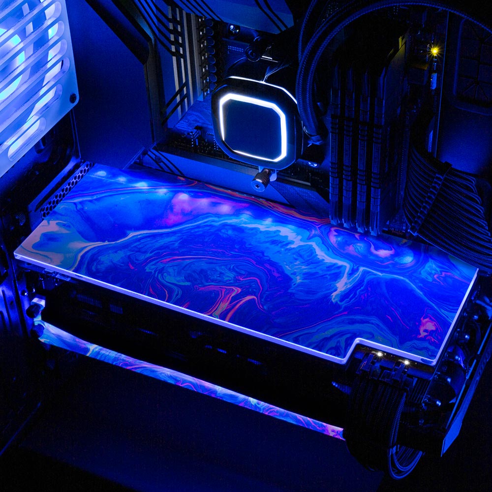 Colorburst RGB GPU Backplate - Geoglyser - V1Tech