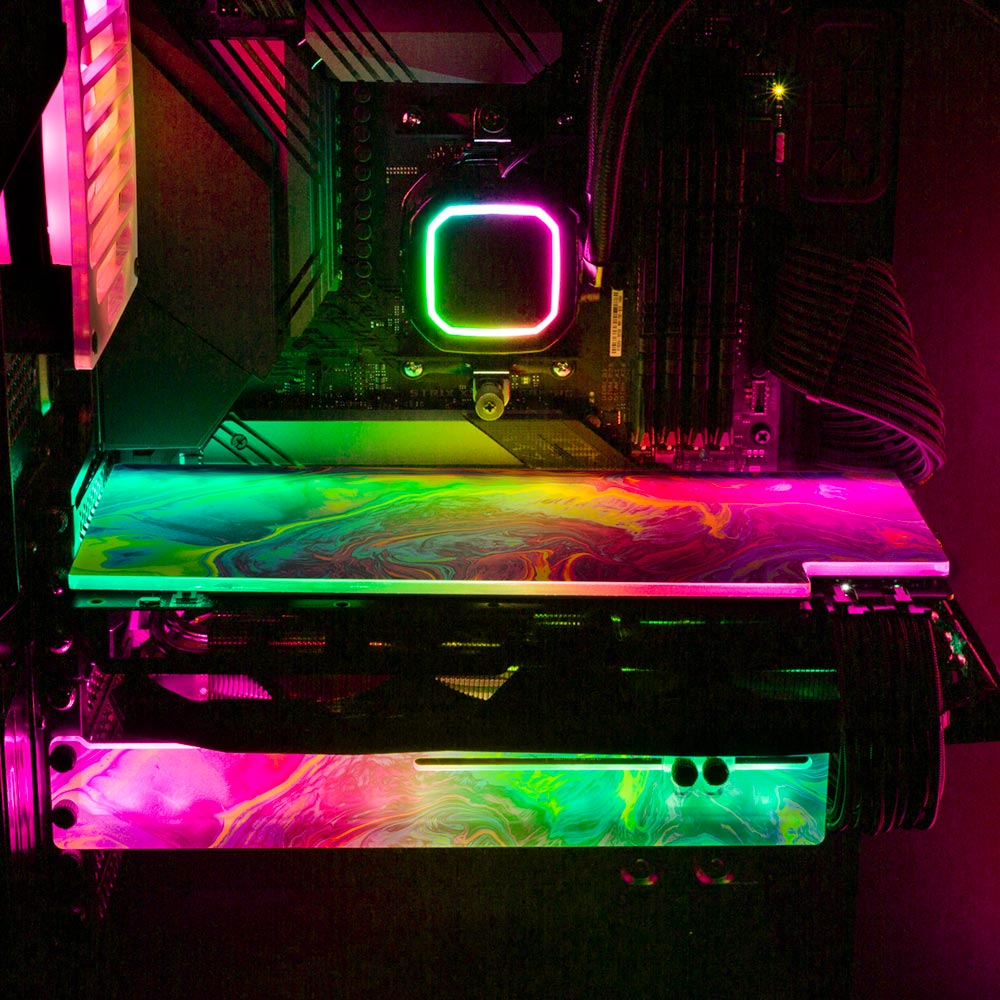 Colorburst RGB GPU Support Bracket - Geoglyser - V1Tech