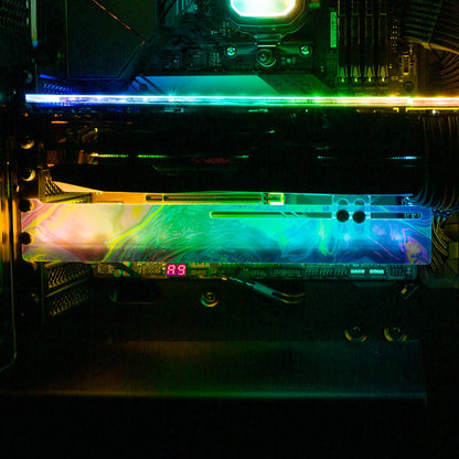 Colorburst RGB GPU Support Bracket - Geoglyser - V1Tech