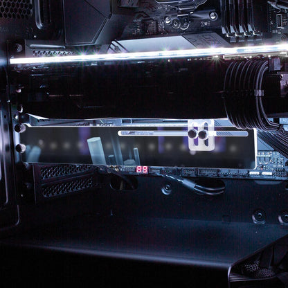 Crystal Line RGB GPU Support Bracket - Ghost Data - V1Tech