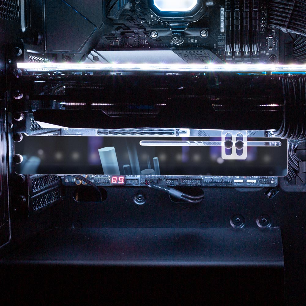 Crystal Line RGB GPU Support Bracket - Ghost Data - V1Tech – V1 Tech