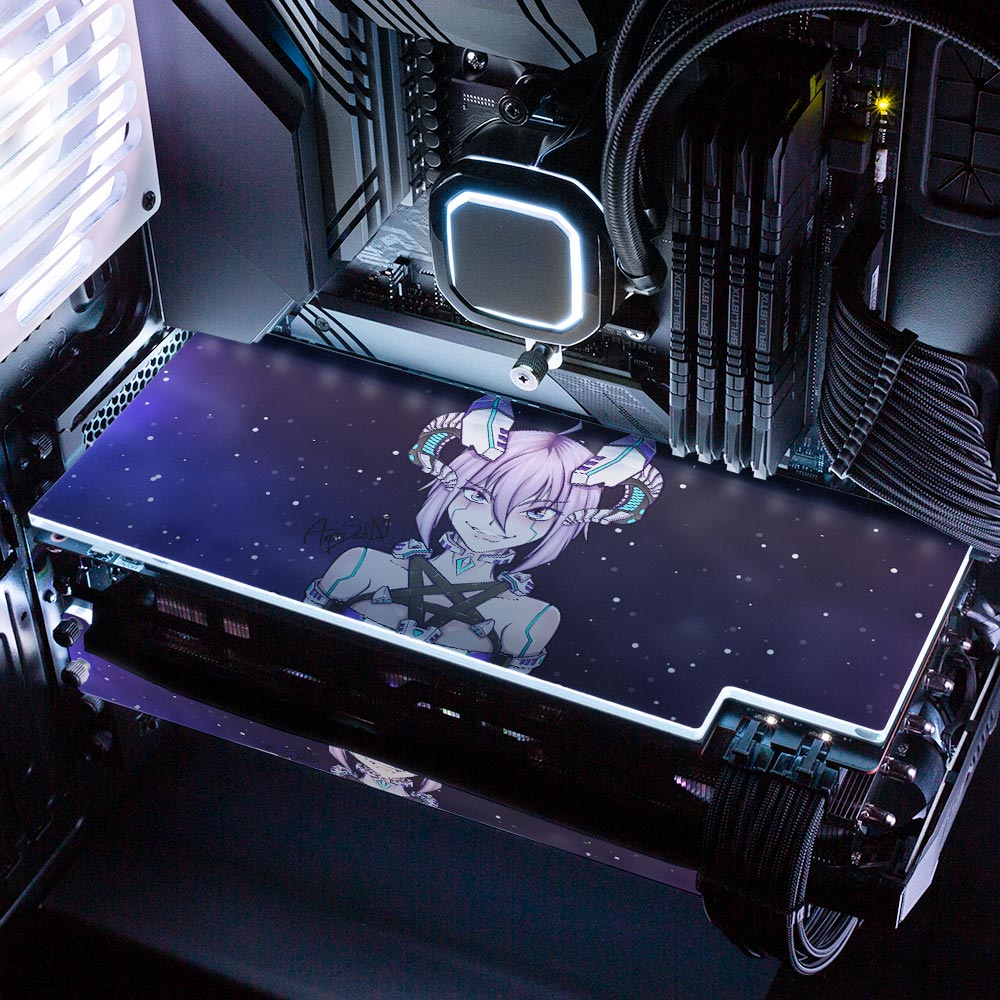 Ghost Data - 'Cyber Angel Shepherdess' | Custom RGB GPU Backplate by V1 ...
