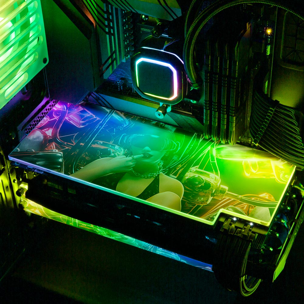 Dan Giuz - 'Cyber Queen' | Custom RGB GPU Backplate by V1 Tech ...