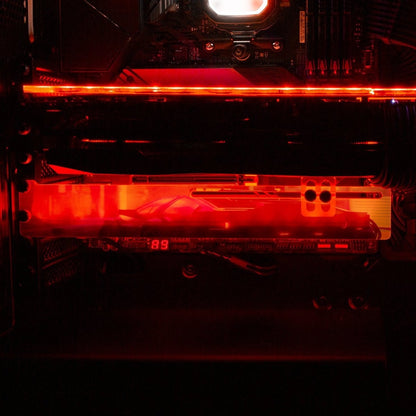 Cyber77 RGB GPU Support Bracket - Skie Graphic Studio - V1Tech