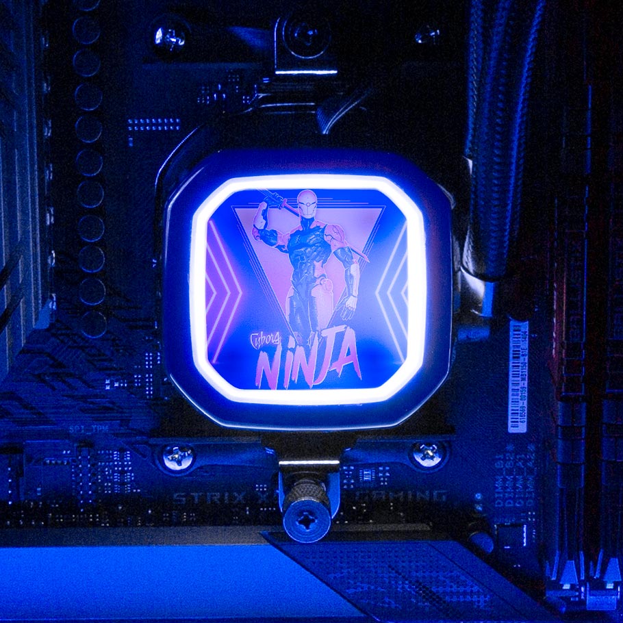 Cyborg Ninja AIO Cover for Corsair RGB Hydro Platinum and Pro Series (H100i, H115i, H150i, H100X, XT, X, SE, H60) - Ddjvigo - V1Tech