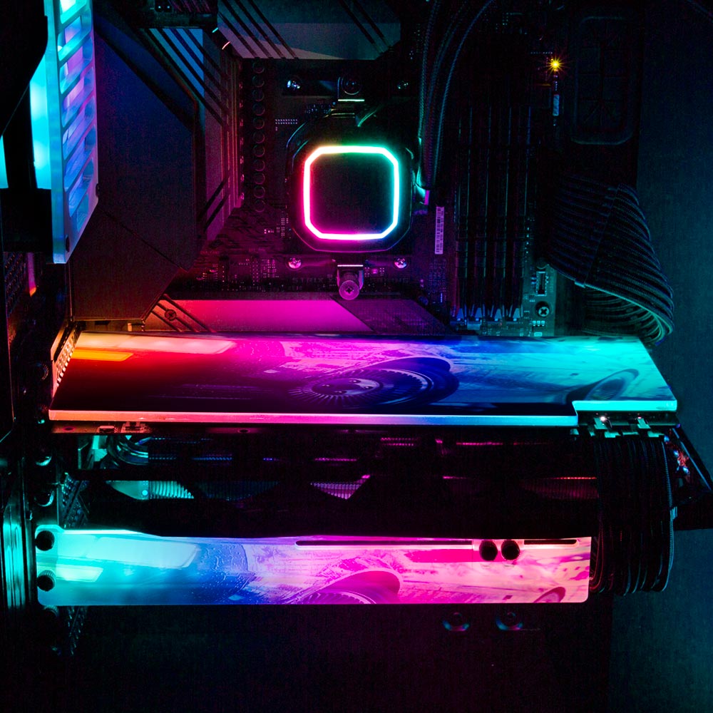 DeRainian RGB GPU Support Bracket - The Dizzy Viper - V1Tech