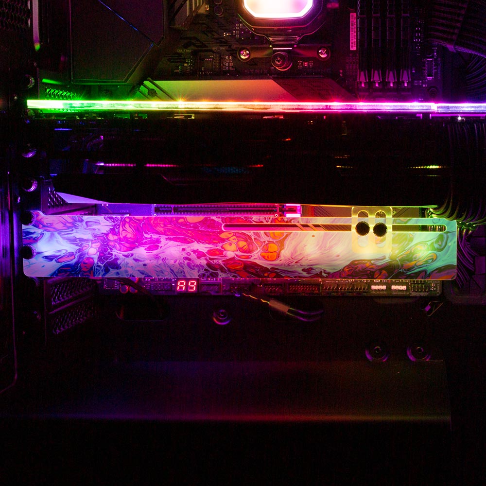 Explosion RGB GPU Support Bracket - Geoglyser - V1Tech
