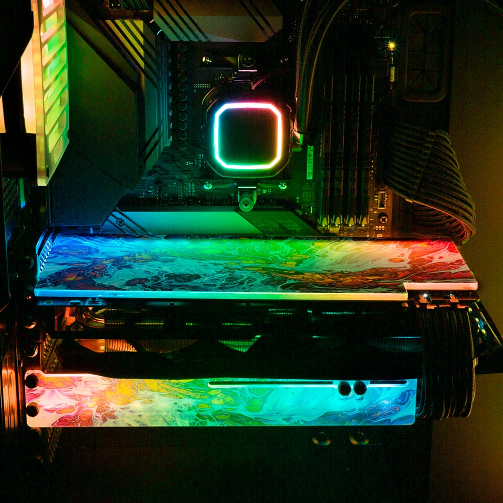 Explosion RGB GPU Support Bracket - Geoglyser - V1Tech – V1 Tech