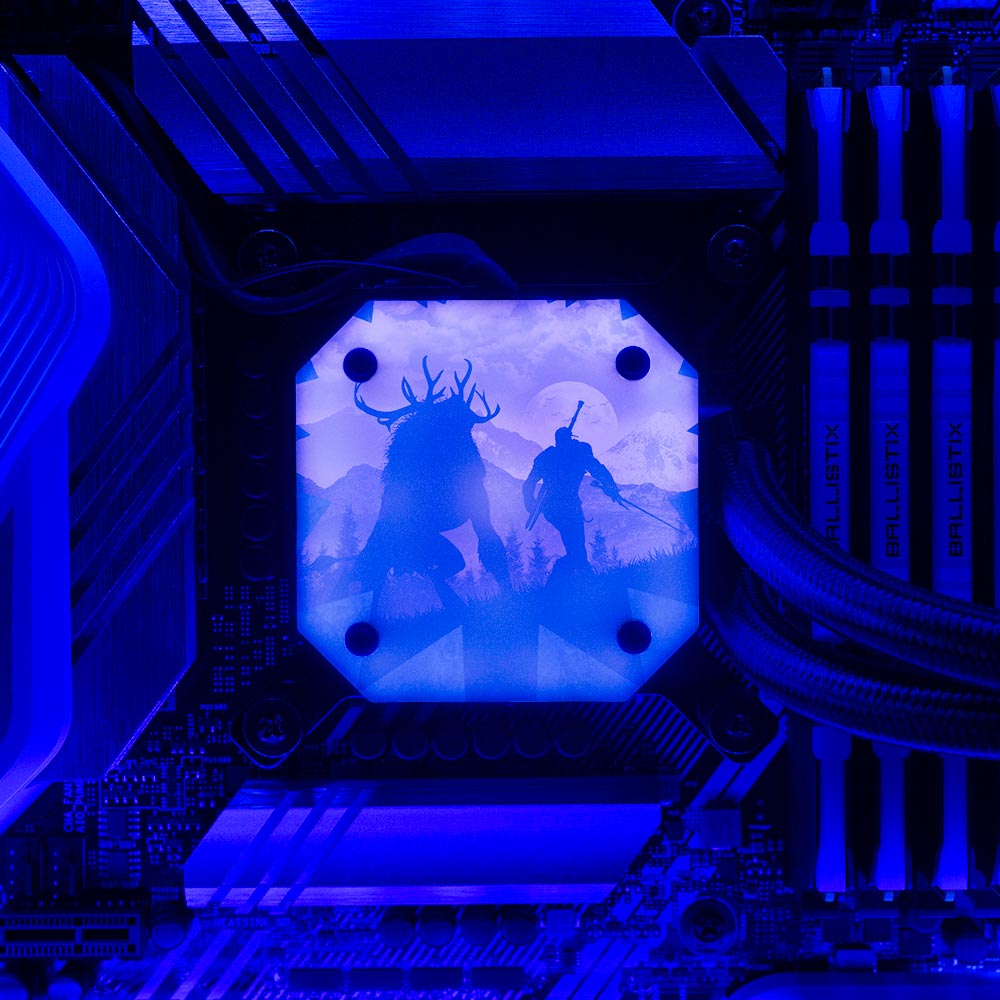 Hunting the Fiend AIO Cover for Corsair iCUE ELITE CAPELLIX (H100i, H115i, H150i Black and White) - Ddjvigo - V1Tech