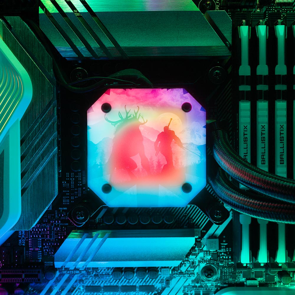 Hunting the Fiend AIO Cover for Corsair iCUE ELITE CAPELLIX (H100i, H115i, H150i Black and White) - Ddjvigo - V1Tech