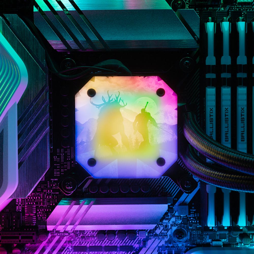 Hunting the Fiend AIO Cover for Corsair iCUE ELITE CAPELLIX (H100i, H115i, H150i Black and White) - Ddjvigo - V1Tech
